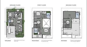 Floor Plan in 4 BHK Villa at Modern Soulace, Sarjapur Road – for Sale