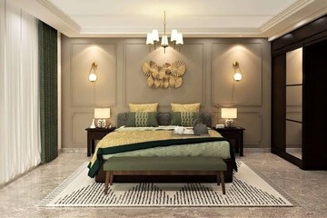 Bedroom in 5 BHK Penthouse at Emaar Palm Gardens, Sector 83 – for Sale