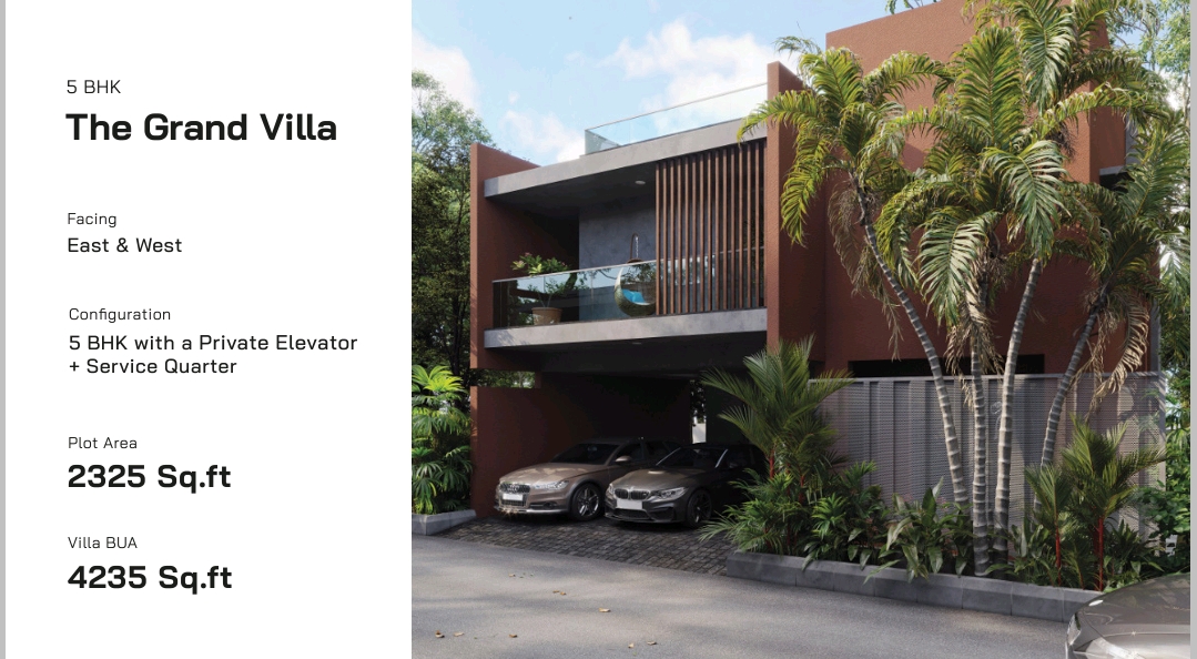 5 BHK + Servant Room Villa For Sale in Modern Soulace