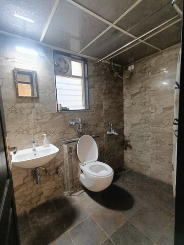 Bathroom in 3 BHK Apartment at Nyati Enchante, Wadgaon Sheri – for Rent