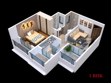 Floor Plan in 2 BHK Apartment at Dem Panache, Andheri East – for Sale