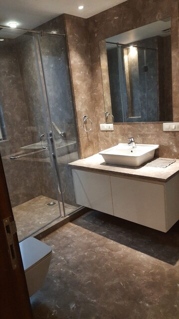 Bathroom in 4 BHK Apartment at West End Colony – for Rent