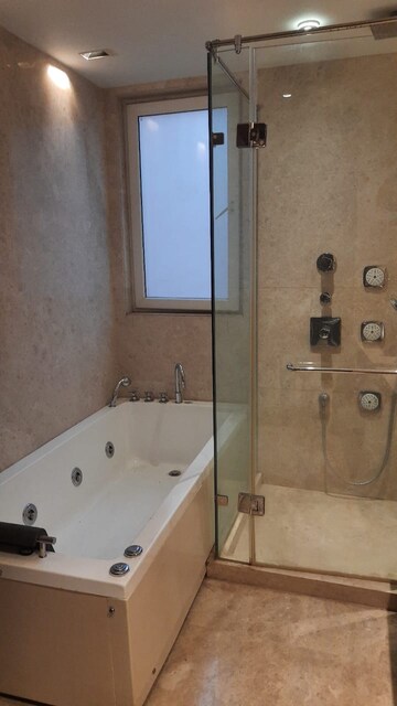 Bathroom in 4 BHK Apartment at West End Colony – for Rent