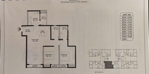 Floor Plan in 2 BHK Apartment at Sobha Arena, Kanakapura Road – for Sale
