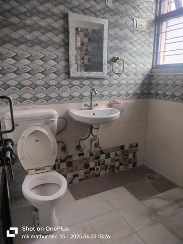 Bathroom in 2 BHK Apartment at Rail Vihar Apartment, Sector 15 – for Rent
