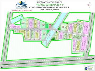  Plot – Map Location View at Gokul Kripa Royal Green City, Jaichandpura - for Sale