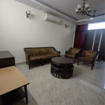 Living Room in 3 BHK Builder Floor at Shivalik Colony – for Rent