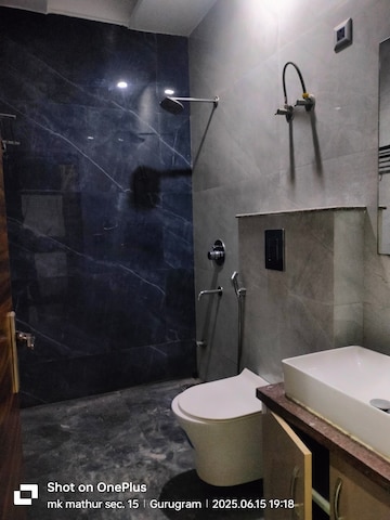 Bathroom in 2 BHK Builder Floor at Ganga Complex Gurgaon, Sector 12 – for Rent