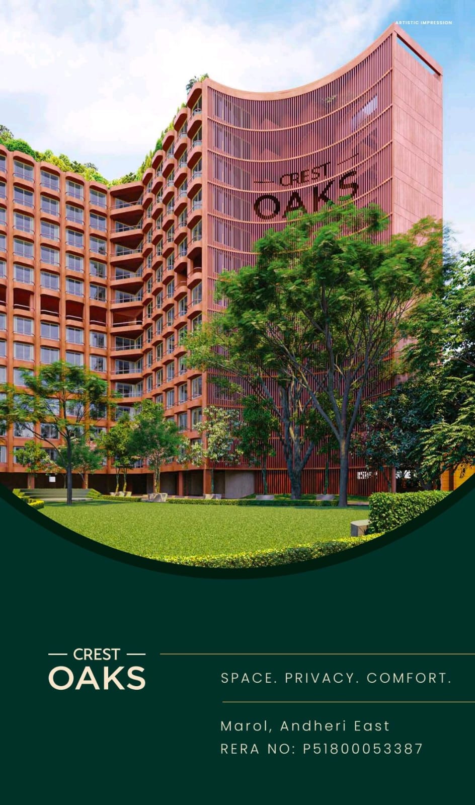 2 BHK 717 Sq.Ft. Apartment in Crest Oaks