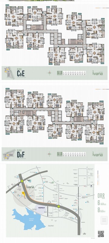Floor Plan in 4 BHK Apartment at Anvita Ivana, Kollur – for Sale