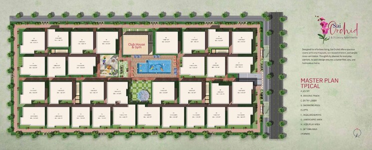 Master Plan, akshaya-sai-orchid 2 Bedroom 1125 Sq.Ft. Apartment In Electronic City Phase ii Bangalore 8915071