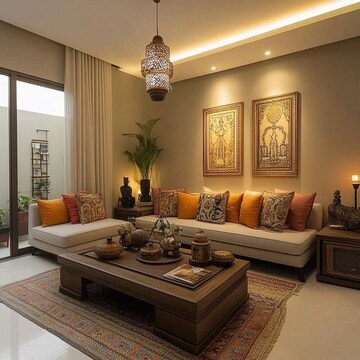 Living Room in 5 BHK Independent House at Sector 12 – for Sale