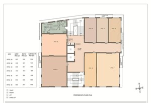 Floor Plan in  Office Space at Bbd Bagh – for Sale