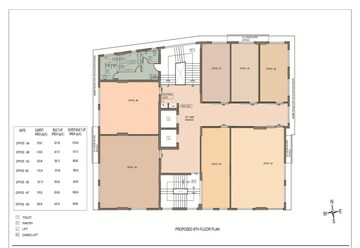 Floor Plan in  Office Space at Bbd Bagh – for Sale