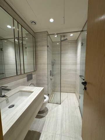 Bathroom in 3 BHK Apartment at Lodha The World Towers World One Tier 2, Worli – for Rent