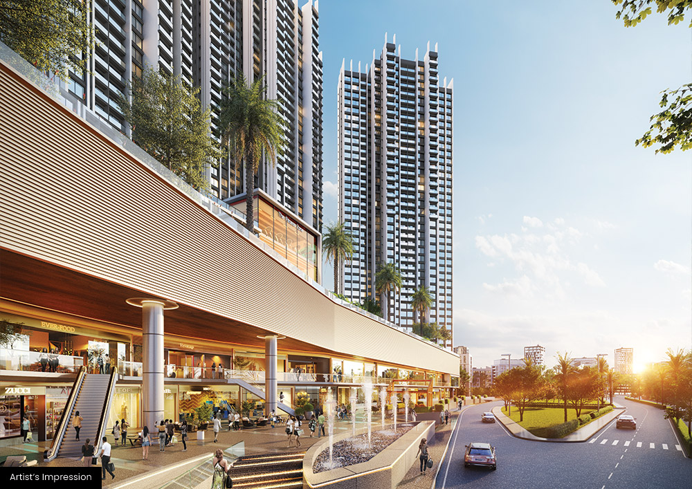 2 BHK + Extra Room 656 Sq.Ft. Apartment in Sunteck Crescent Park