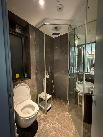 Bathroom in 3 BHK Apartment at Lodha Trump Tower, Worli – for Rent