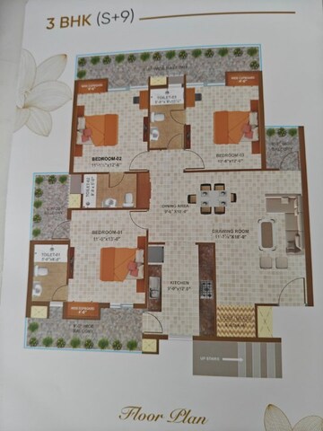 Master Plan in 3 BHK Apartment at Motia Blue Ridge, Dhakoli – for Sale