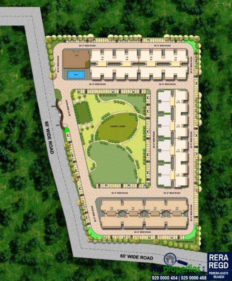 Master Plan, motia-blue-ridge 3 Bedroom 1721 Sq.Ft. Apartment In Dhakoli Zirakpur 8916001