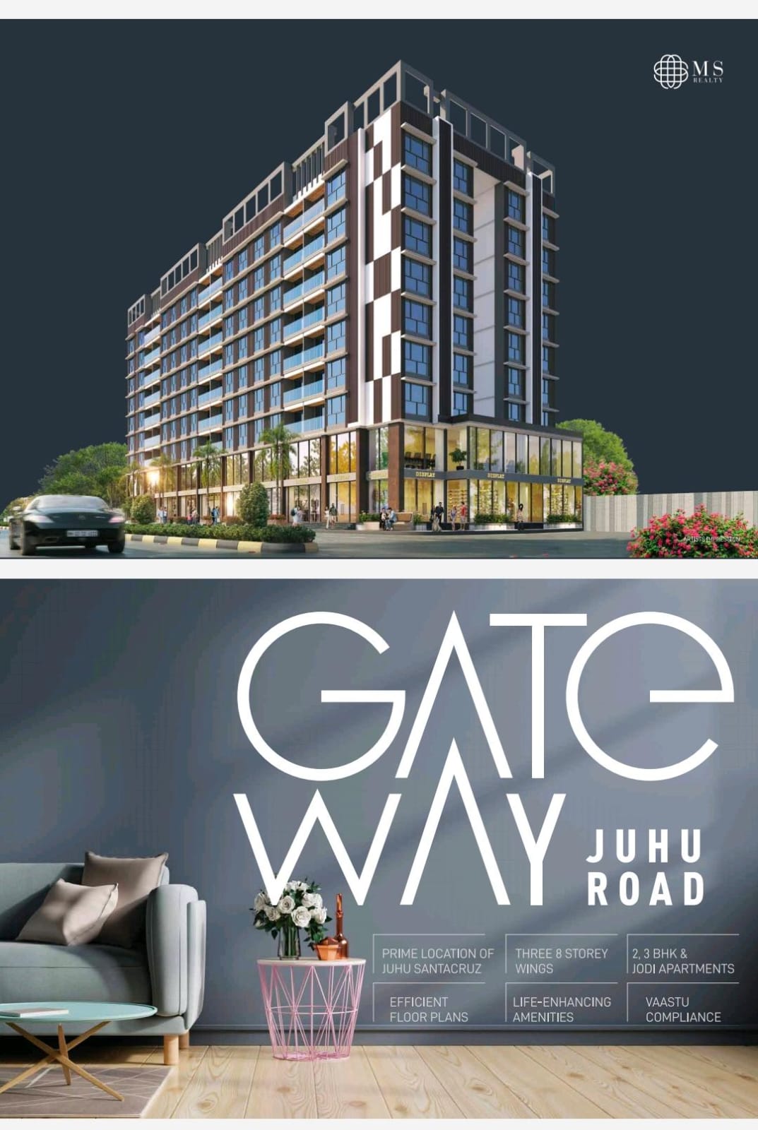 2 BHK + Pooja Room 760 Sq.Ft. Apartment in MS Gateway