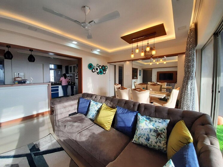 Living Room, lunkad-sky-vie 3.5 Bedroom 1800 Sq.Ft. Apartment In Viman Nagar Pune 8916342