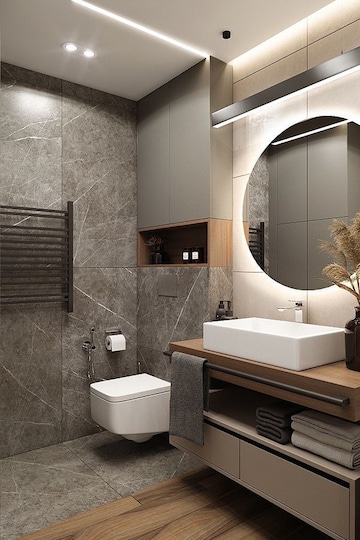 Bathroom in 3 BHK Builder Floor at Safdarjung Enclave – for Rent
