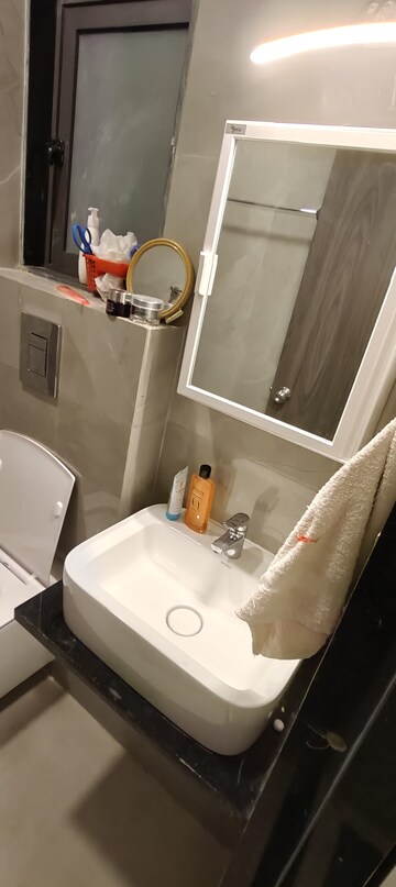 Bathroom in 2 BHK Apartment at Dev Leo Tower, Oshiwara – for Rent