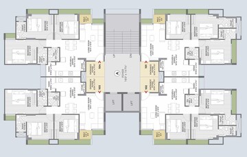 Floor Plan in 3 BHK Apartment at Shilp Revanta, Shela – for Rent