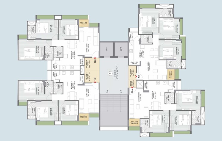 Floor Plan, shilp-revanta 3 Bedroom 1510 Sq.Ft. Apartment In Shela Ahmedabad 8916925