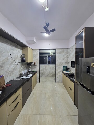 Kitchen in 3 BHK Apartment at Rajesh White City, Kandivali East – for Rent