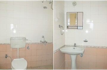 Bathroom in 3 BHK Apartment at Pinnac Gangotri, Aundh – for Rent
