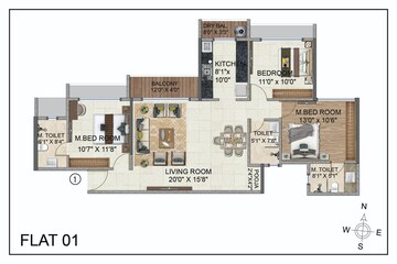 Master Plan in 3 BHK Apartment at Nova 10 Elegance, Kharghar Sector 37 – for Sale