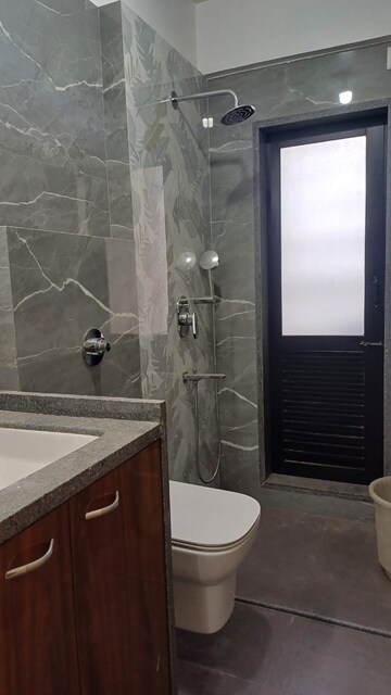 Bathroom in 4 BHK Apartment at Whispering Heights, Malad West – for Rent