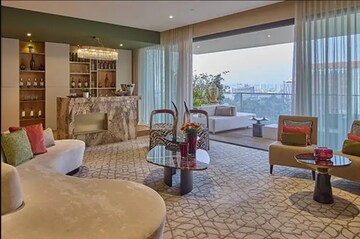 Living Room in 5 BHK Apartment at Embassy Lake Terrace, Hebbal – for Rent