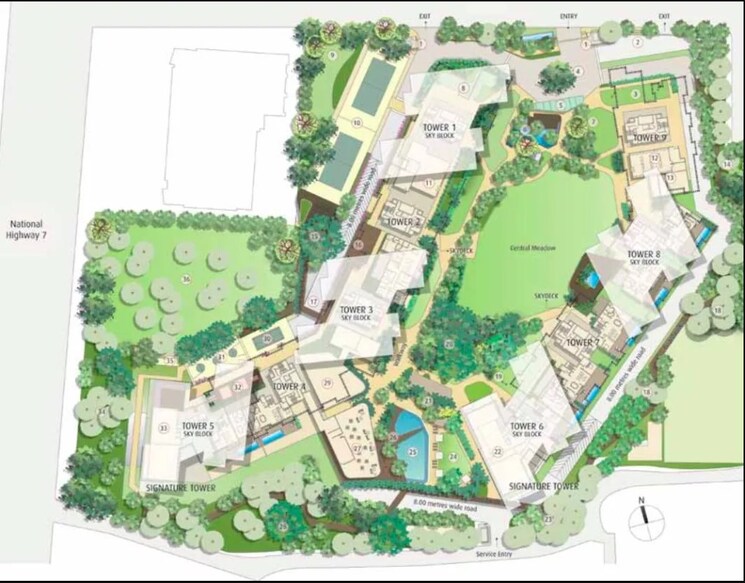 Master Plan, embassy-lake-terrace 5 Bedroom 8945 Sq.Ft. Apartment In Hebbal Bangalore 8916600