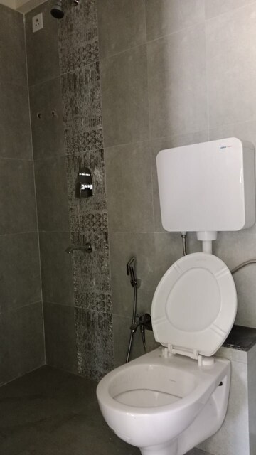 Bathroom in 2 BHK Apartment at K M Horizon Palms, Owale – for Rent