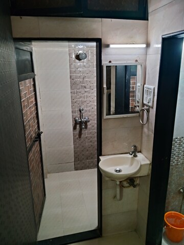 Bathroom in 1 BHK Apartment at Dattani Park 7A, Kandivali East – for Rent