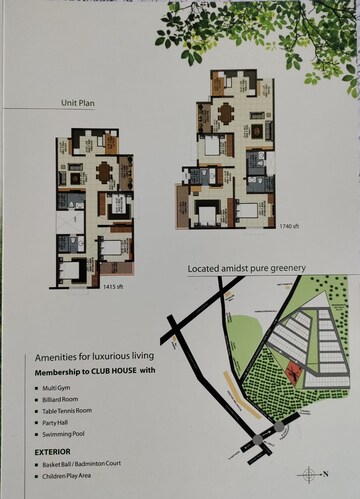 Master Plan in 3 BHK Apartment at Renaissance Woods Phase II, Jalahalli – for Sale