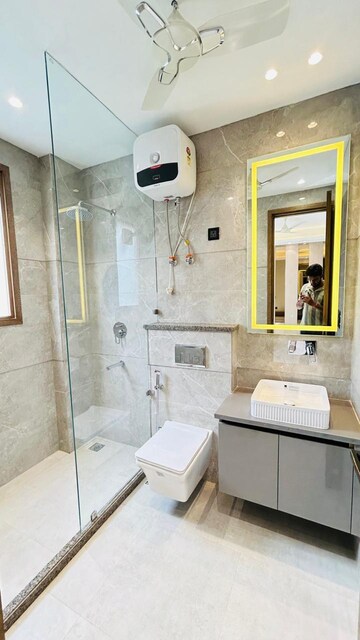 Bathroom in 4 BHK Builder Floor at Ansal Sushant Residency, Sushant Lok Iii – for Sale