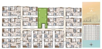 Floor Plan in 3 BHK Apartment at RNG Westend, Pragathi Nagar – for Sale