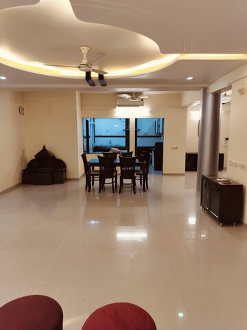 Living Room in 4 BHK Apartment at Bodakdev – for Rent