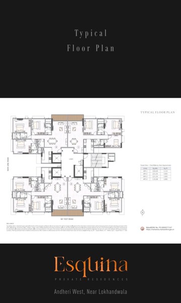 Floor Plan in 3 BHK Apartment at Andheri West – for Sale