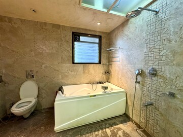 Bathroom in 4 BHK Apartment at Bhuvan Bloomingdales Apartments, Baner – for Rent