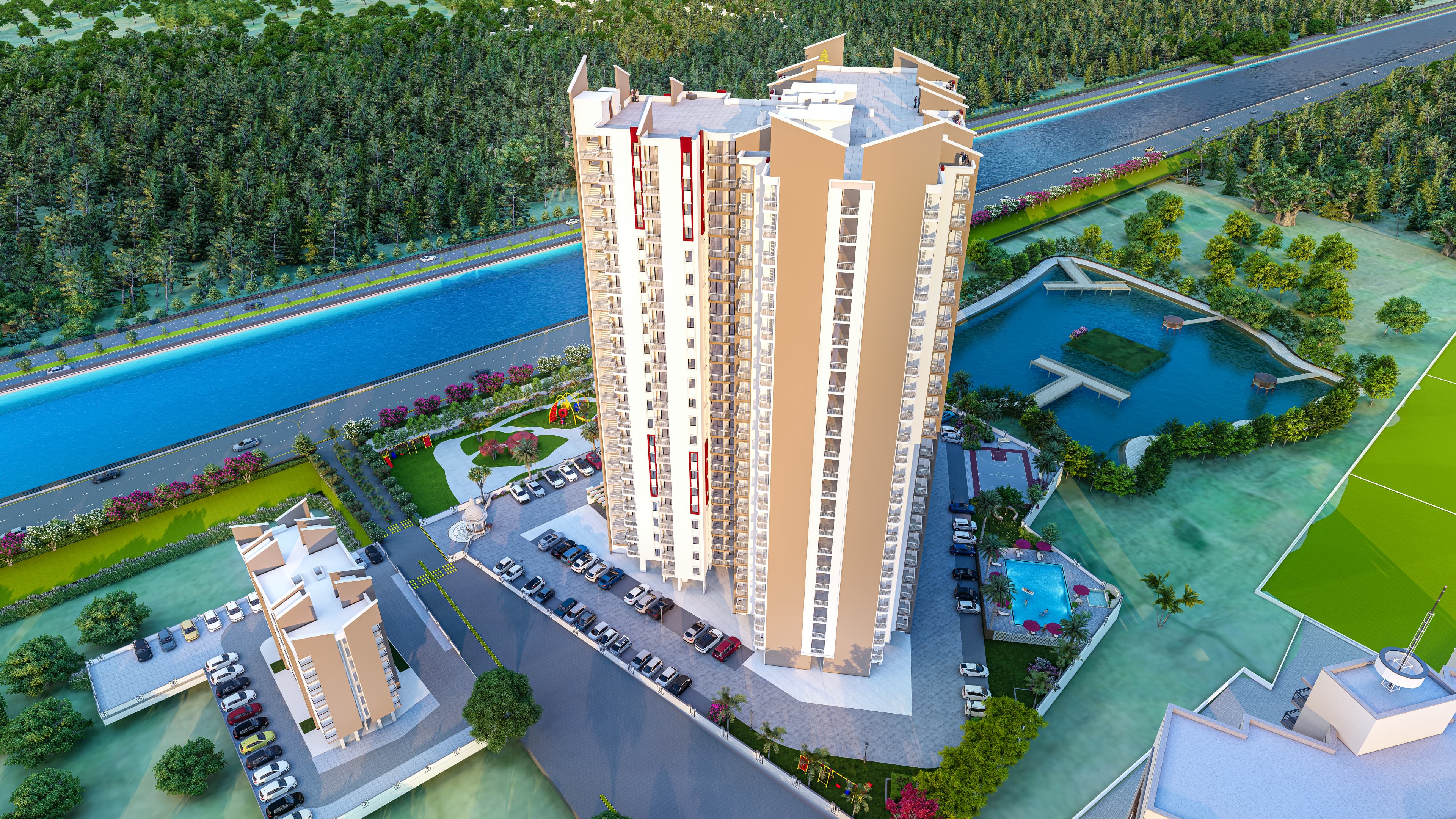2 BHK 1245 Sq.Ft. Apartment in Dragon Age Nottingham Homz