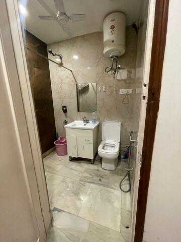 Bathroom in 1 BHK Builder Floor at Greater Kailash – for Rent