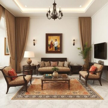 Living Room in 5 BHK Independent House at Sector 41 – for Sale