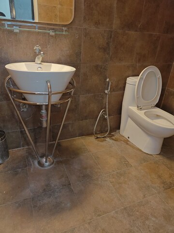 Bathroom in 1 BHK Builder Floor at Greater Kailash – for Rent