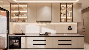 Kitchen in 4 BHK Apartment at Gurukrupa The Marque, Vaidya Nagar – for Sale