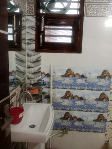 Bathroom in 1 BHK Builder Floor at Huda – for Rent