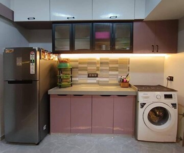 Kitchen in 3 BHK Apartment at Hiranandani Meadows, Manpada – for Rent